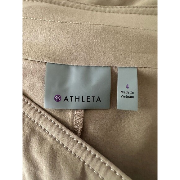 Athleta Soho Skort, Abalone tan  SIZE 4       v/70026462 back phone pocket zpper - Picture 7 of 11